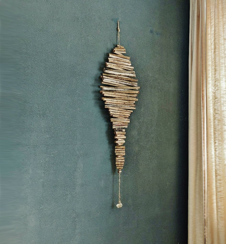 Drijfhout mobiel geregen takken sober landelijk Wabi Sabi, Verzenden, Nieuw, 123 cm, Hout