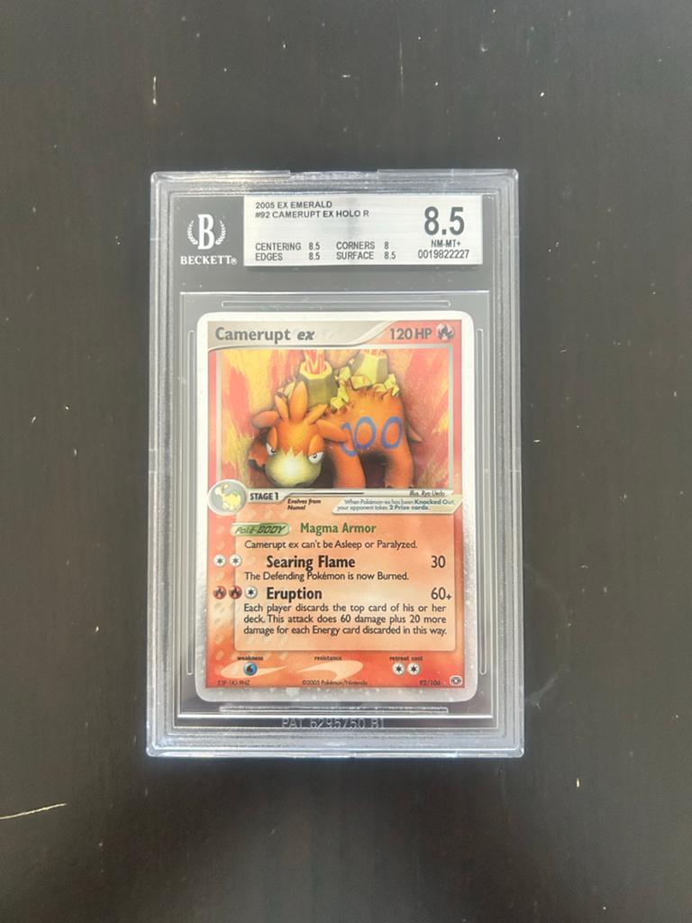 Camerupt ex Holo R 2005 EX Emerald BGS 8.5 Pokémon Kaart, Ophalen of Verzenden, Zo goed als nieuw, Losse kaart, Foil