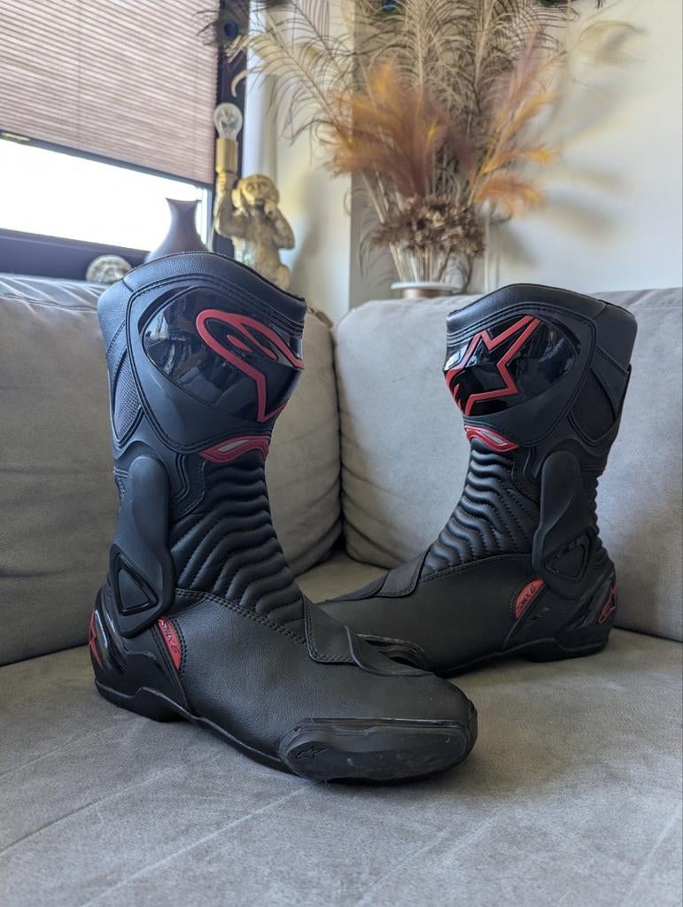 Alpinestars SMX-6 Motorlaarzen - Zwart/Rood mt. 43, Motoren, Kleding | Motorkleding, Heren, Ophalen of Verzenden, Alpinestars