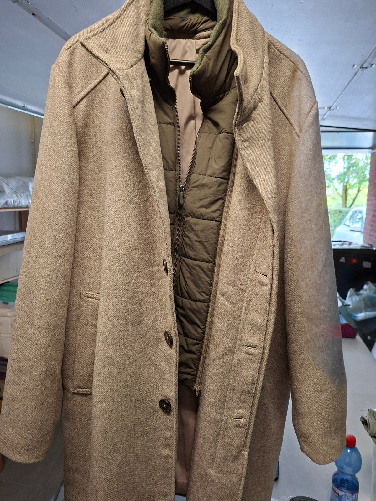 C&A Heren Winterjas XL - Zo goed als nieuw, Kleding | Heren, Ophalen, Maat 52/54 (L), Beige, C&A