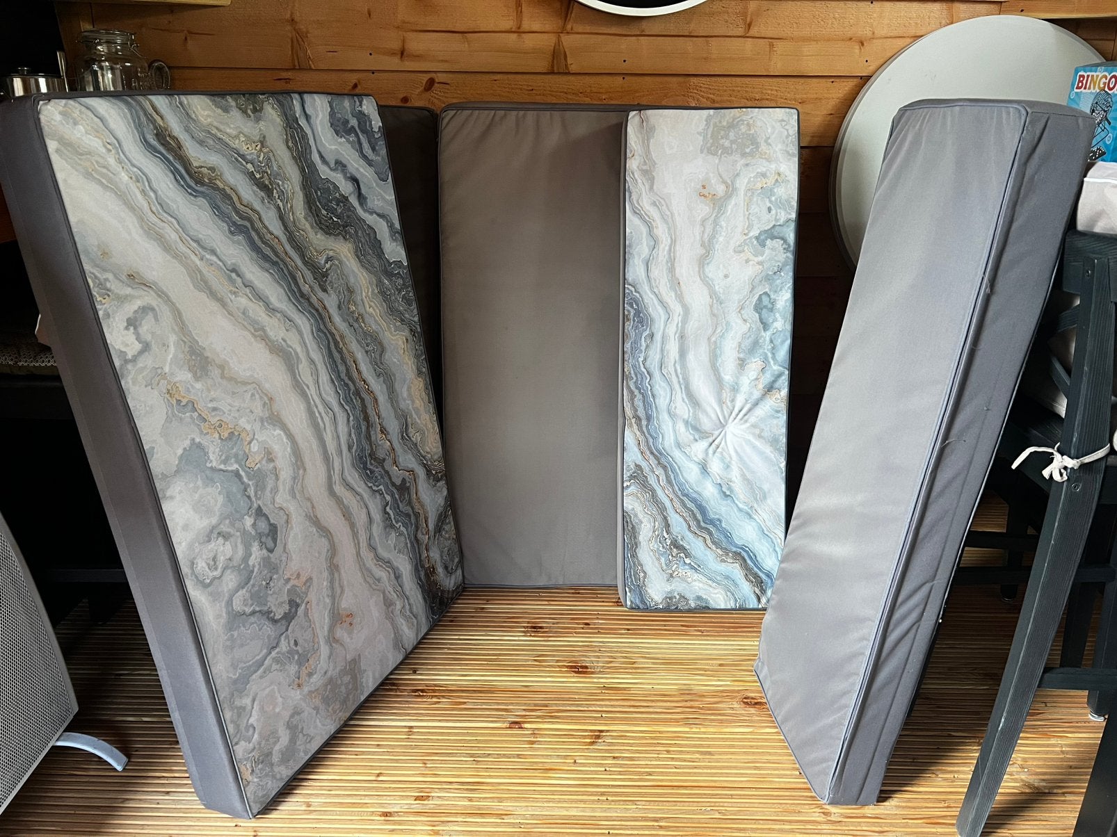 Loungebank / palletbank kussens Intratuin – 3 sets, Ophalen, Overige materialen, Gebruikt, -