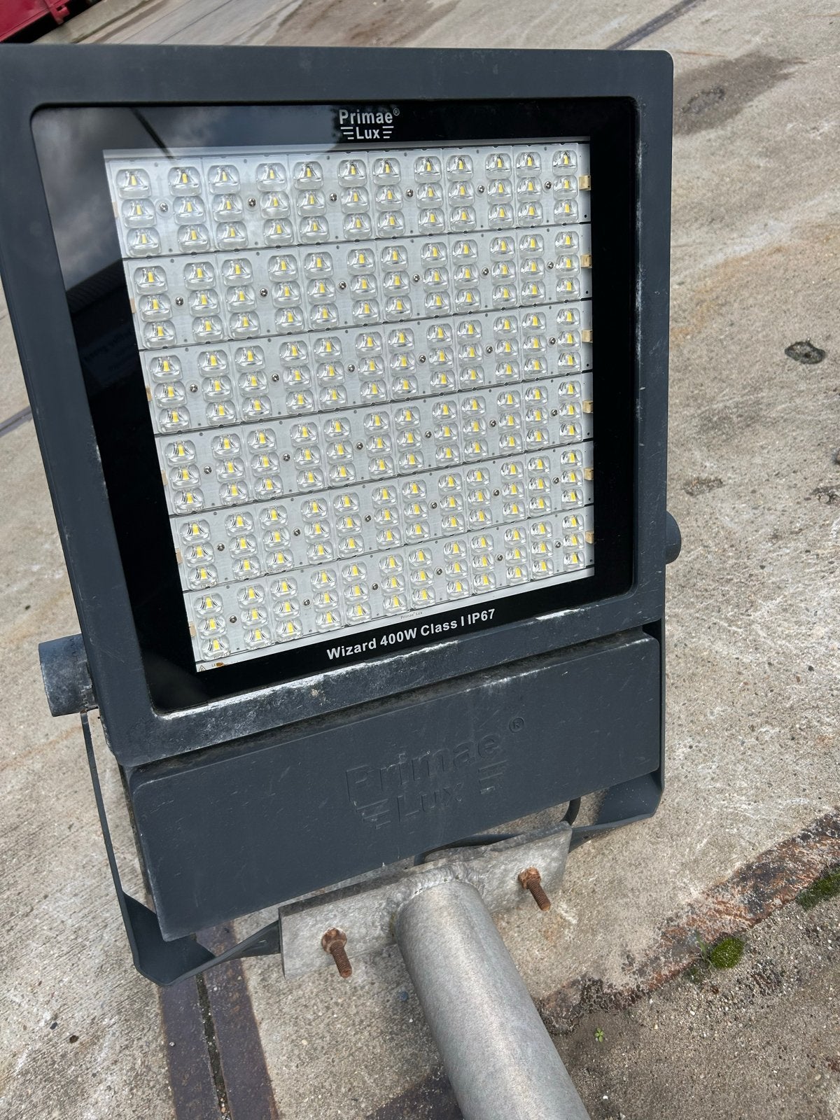 Primae Lux Wizard LED Floodlight 400W met paal, Ophalen, Gebruikt, Met statief, Lamp met armatuur