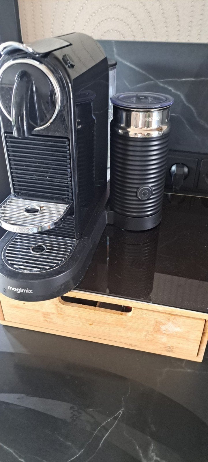 Magimix Nespresso Citiz & Milk Zwart Melkopschuimer, Witgoed en Apparatuur, Koffiezetapparaten, Ophalen of Verzenden