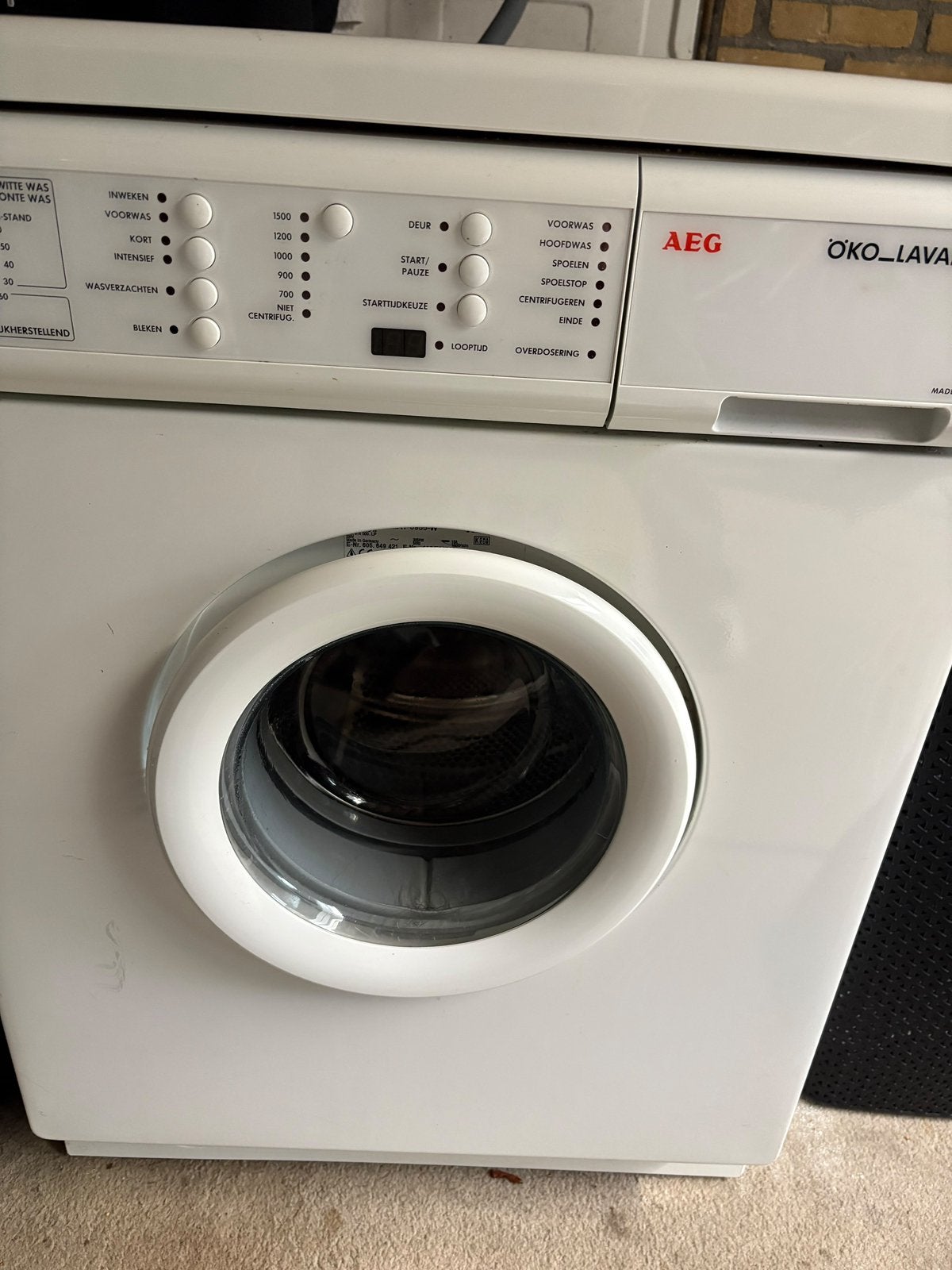 AEG wasmachine, Ophalen, Gebruikt, Voorlader, 85 tot 90 cm