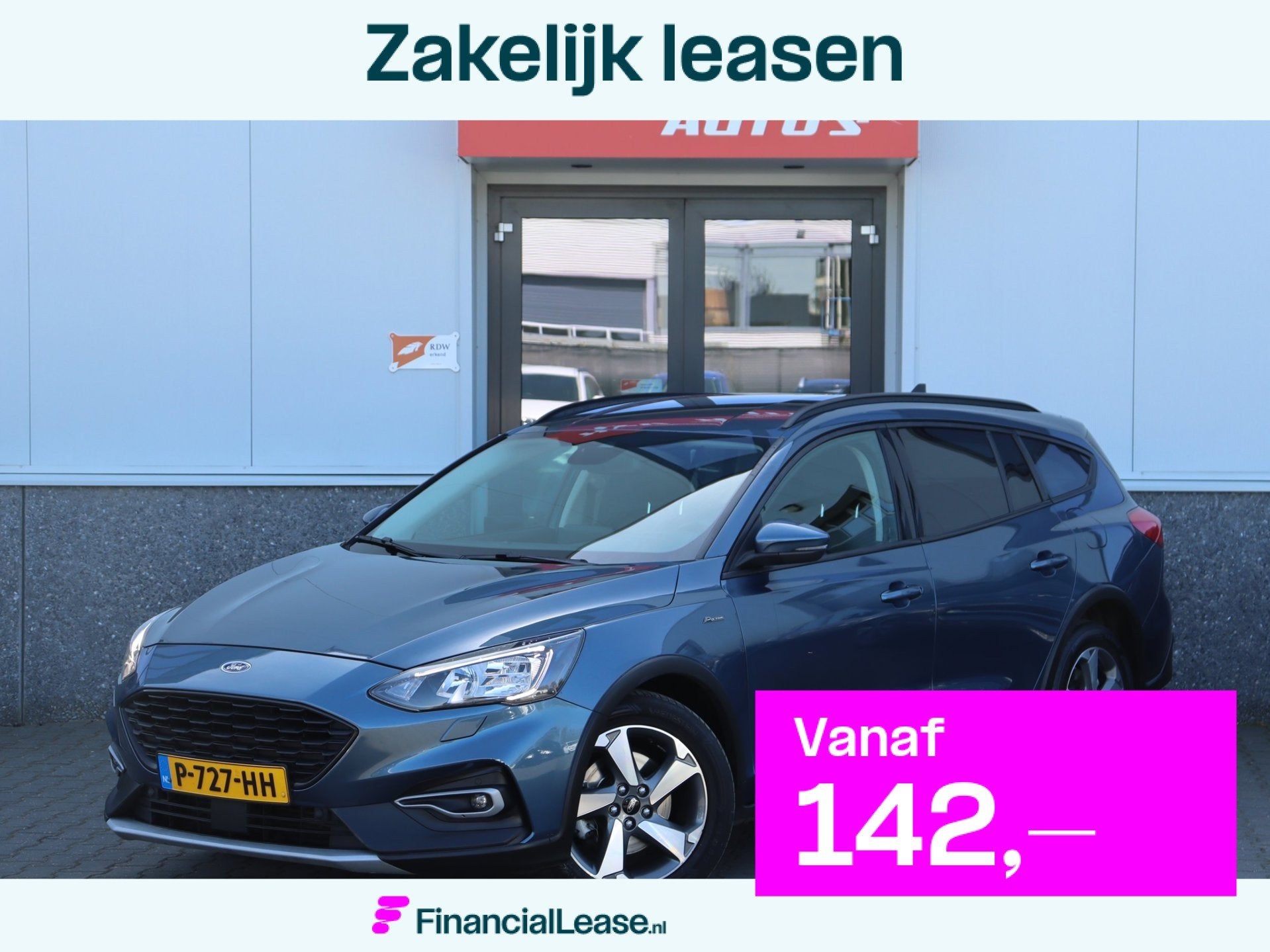 Ford Focus Wagon 1.0 EcoBoost Titanium X Business navi autom, 125 pk, Gebruikt, Euro 6, Blauw