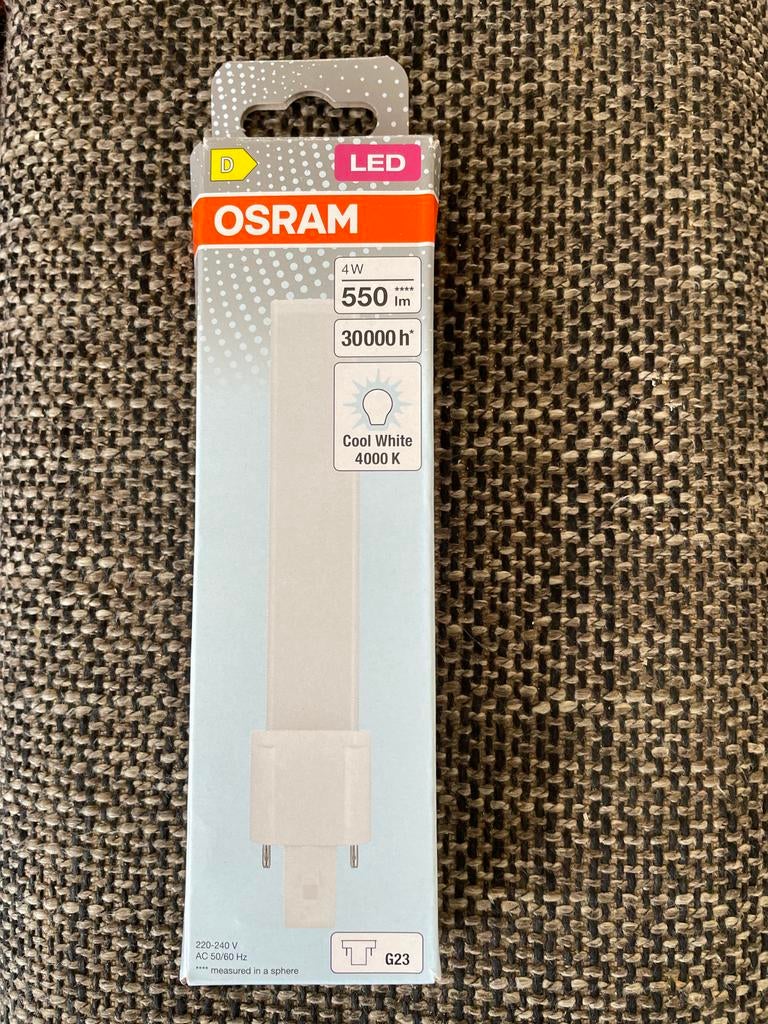 OSRAM LED DULUX S/E 4W G23 Lamp - Koel Wit 4000K, 30 tot 60 watt, Led-lamp, Nieuw, Bipin of Steekvoet