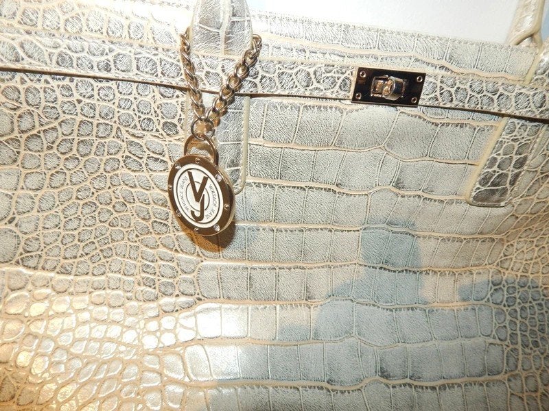 Versace jeans ruime shopper goud kleurig merk hanger, Sieraden, Tassen en Uiterlijk, Tassen | Damestassen, Verzenden, Zo goed als nieuw