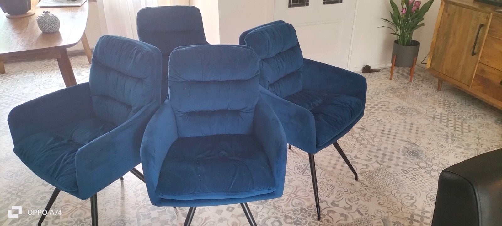 4 draaibare eetkamer stoelen, Ophalen of Verzenden, Zo goed als nieuw, Vijf, Zes of meer stoelen