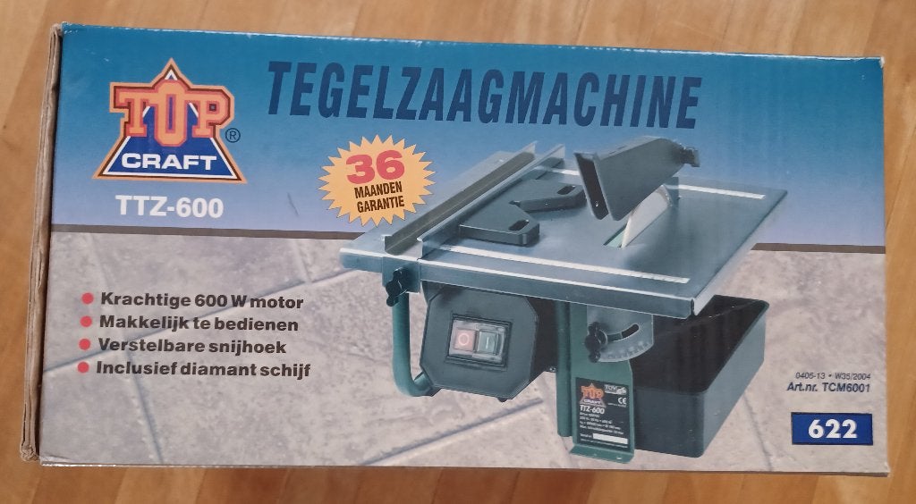 Tegelzaagmachine, Topcraft, TOP CRAFT, Overige typen, Nieuw, 600 tot 1200 watt