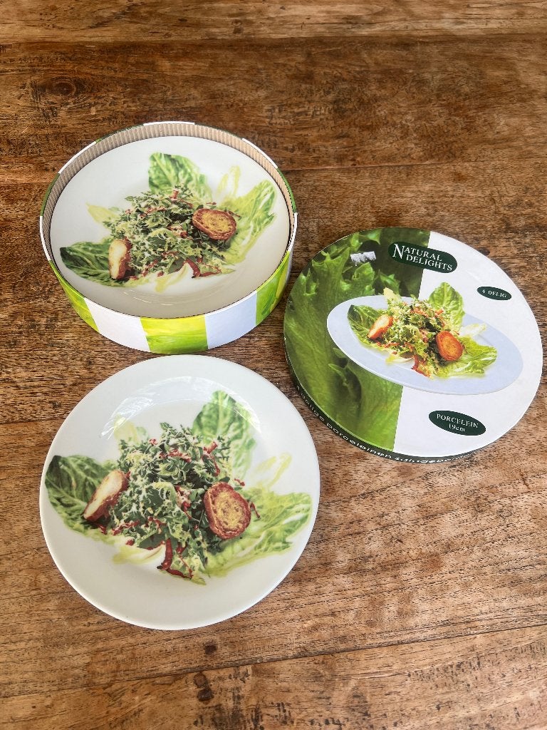 4 poceleinen bordjes, Nieuw, Ophalen of Verzenden, Bord(en), Overige stijlen