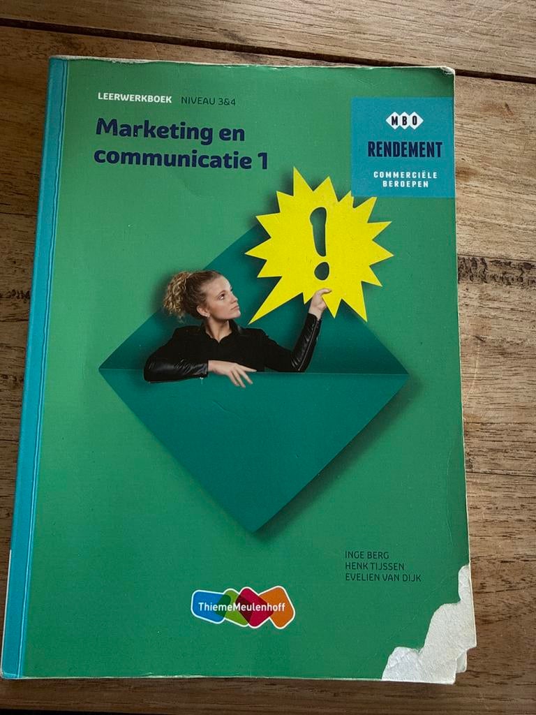 Marketing en communicatie 1 - Leerwerkboek MBO Niveau 3&4, Boeken, Studieboeken en Cursussen, Ophalen of Verzenden, Gamma, Gelezen