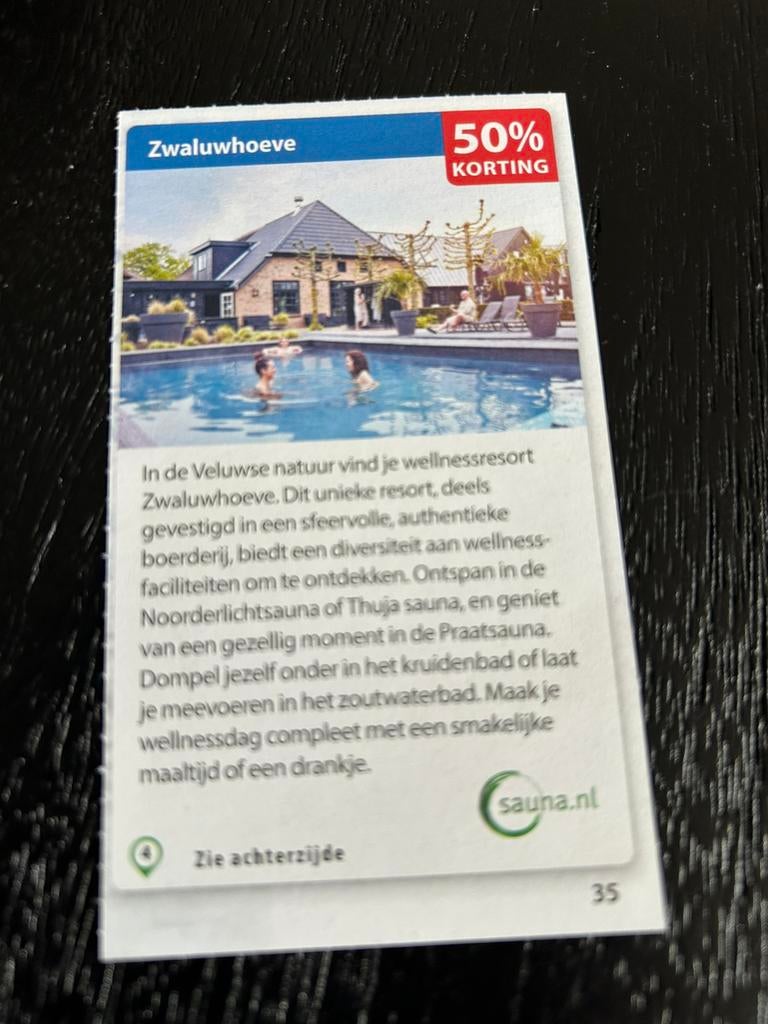 Voordeelcoupon Zwaluwhoeve, Tickets en Kaartjes, Eén persoon, Cadeaubon