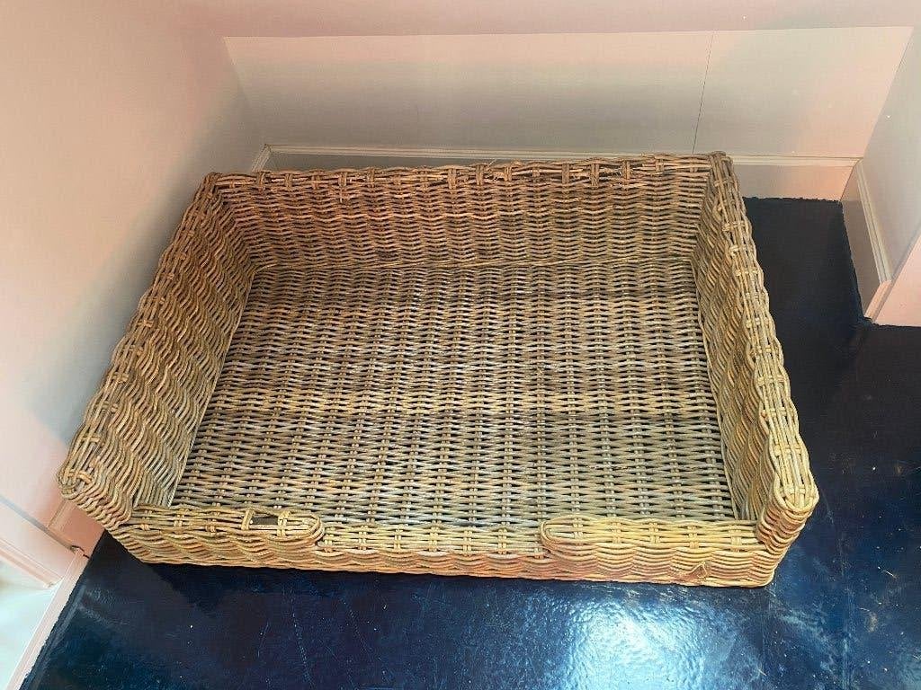 rieten hondenmand voor kussen 100x65 cm, Ophalen, Gebruikt, Riet