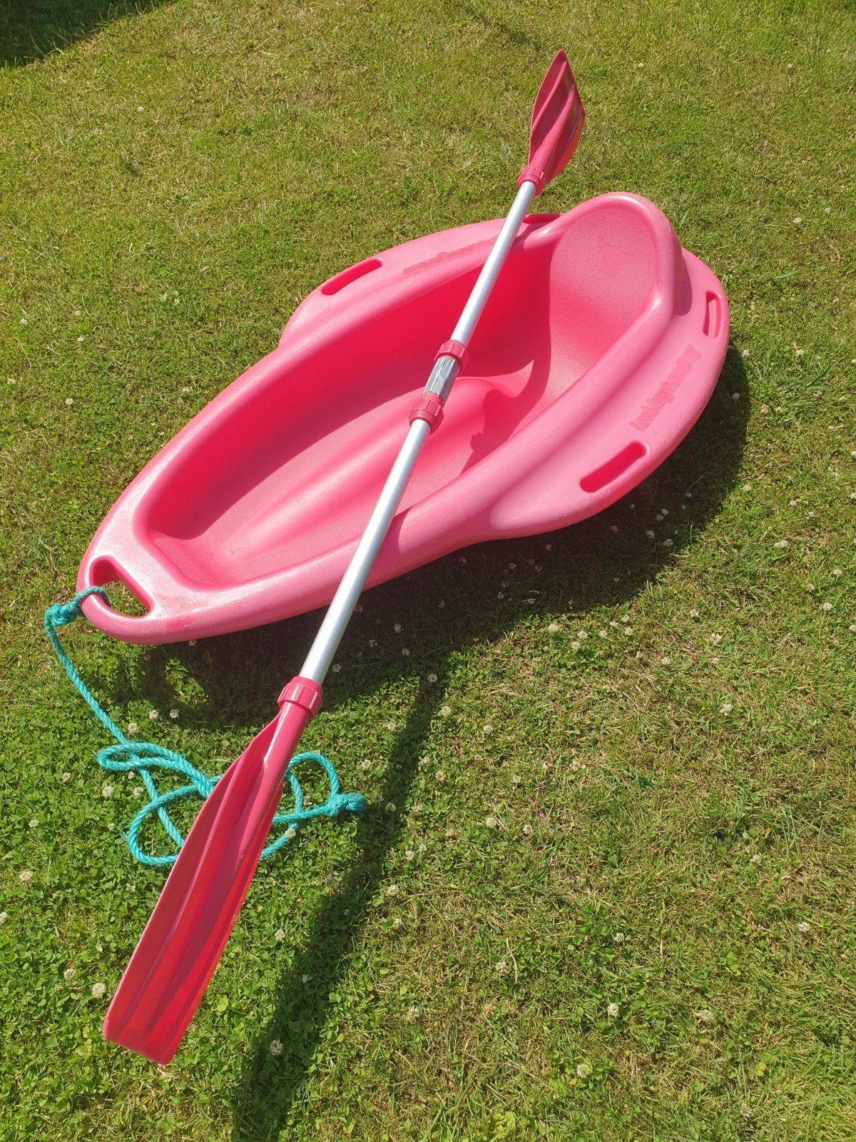 Bobby-boat kinderkano roze met peddel (max. 35 kg), Ophalen, Gebruikt, 1-persoons