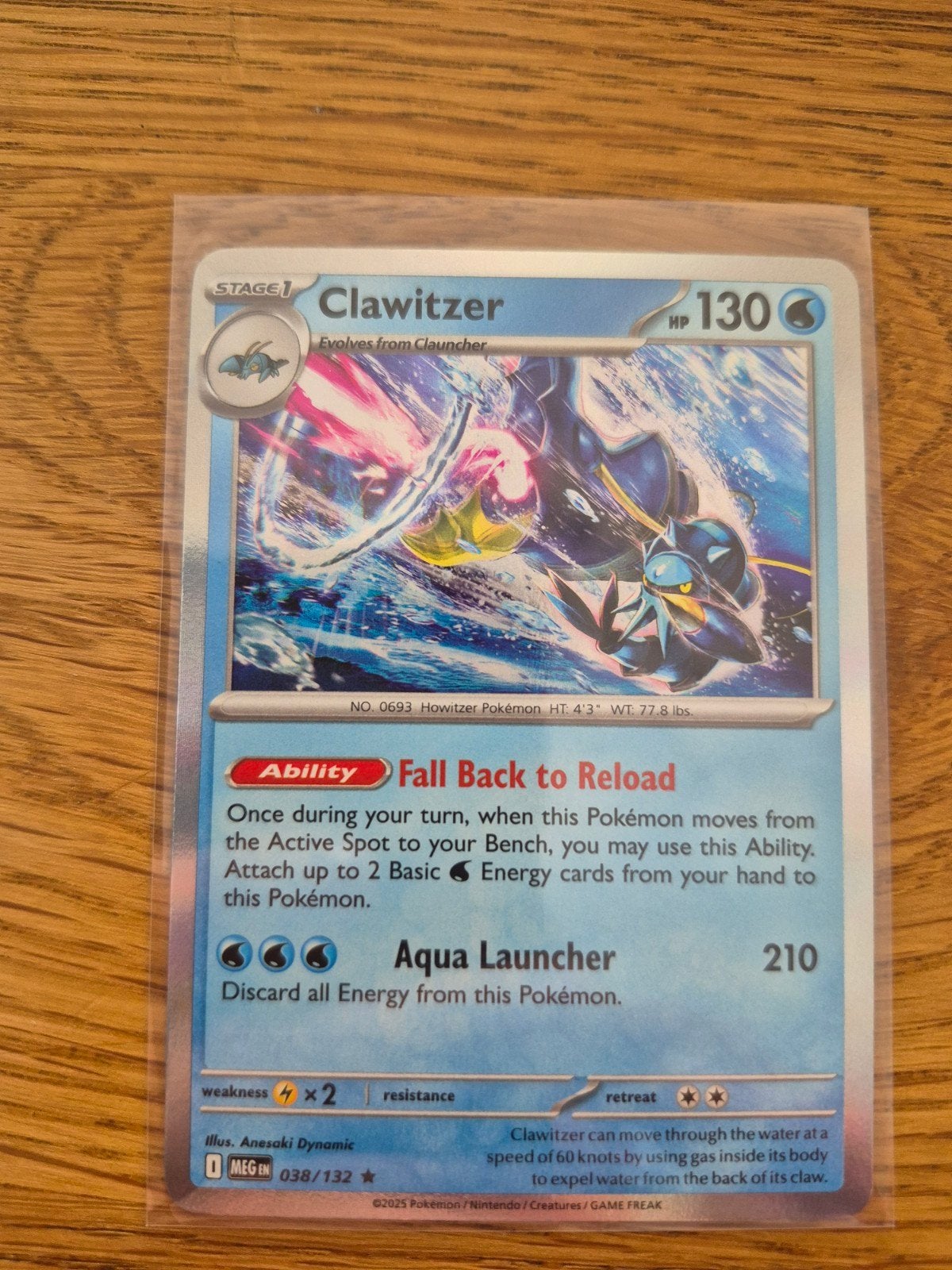 Clawitzer 038/132 Rare Holo, Ophalen of Verzenden, Zo goed als nieuw, Losse kaart, Foil