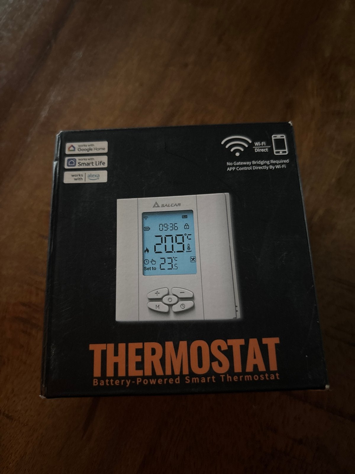 Salcar T5W Batterijgevoede Slimme Thermostaat - Nieuw, Doe-het-zelf en Verbouw, Ophalen of Verzenden, Slimme thermostaat, Nieuw