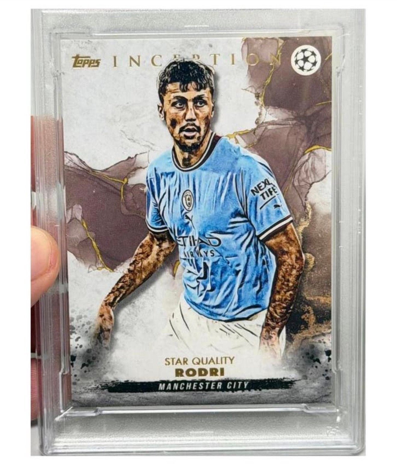 PSA 9 Rodri – Topps Inception UCC Star Quality 2022-23 card, Buitenlandse clubs, Spelerskaart, Nieuw, Ophalen of Verzenden