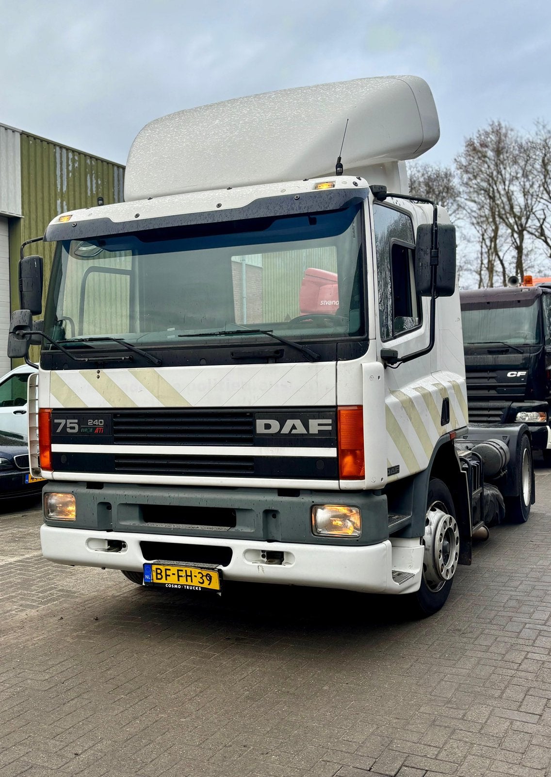 DAF CF75.240, Auto's, Euro 2, Leder en Stof, Wit, Bedrijf
