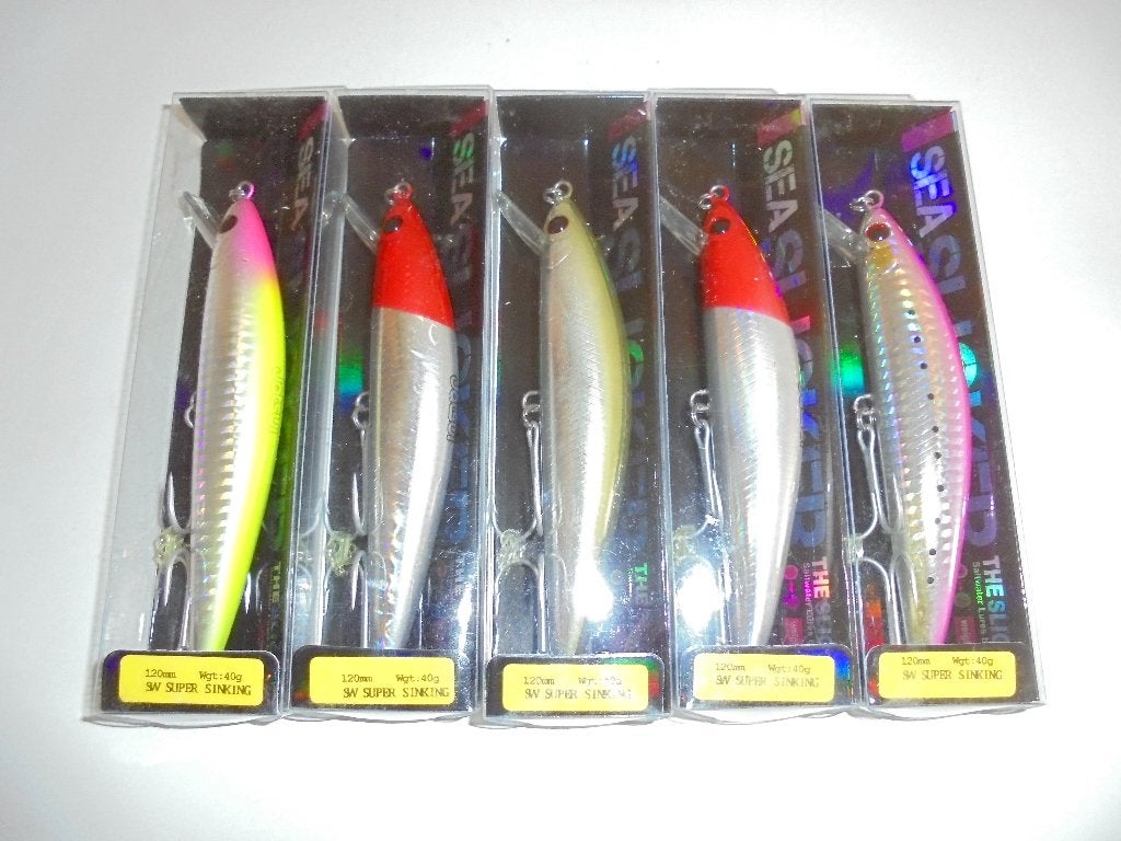 Jatsui Zeebaars Minnow Sea Slicker SW 12cm 40g Sinking Nieuw, Ophalen of Verzenden, Nieuw, Overige typen