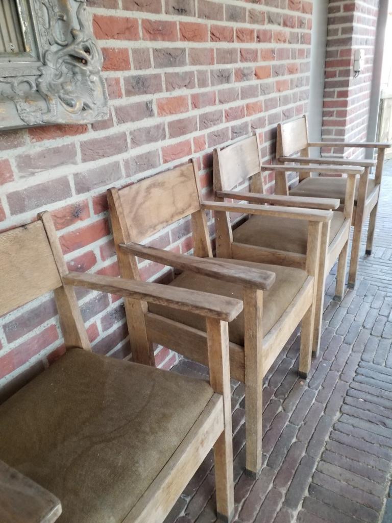 Stoelen Haagse school, Ophalen, Gebruikt, 75 m² of meer, Parket