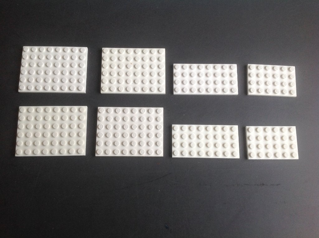 Lego grote plaatjes wit, diverse maten, 8 x, Ophalen of Verzenden, Zo goed als nieuw, Losse stenen, Lego