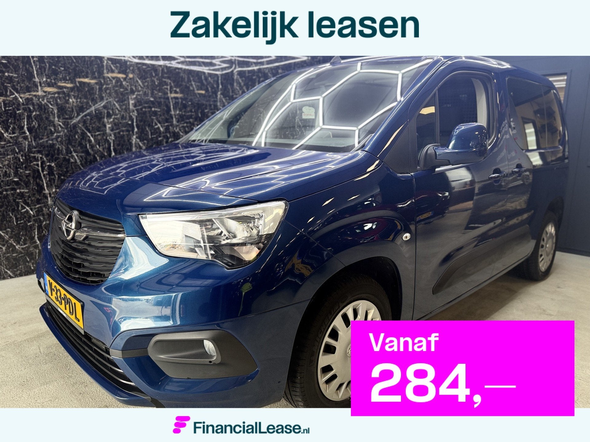 Opel Combo 1.2 Turbo L1H1 Edition, Voorwielaandrijving, 1199 cc, Blauw, Start-stop-systeem