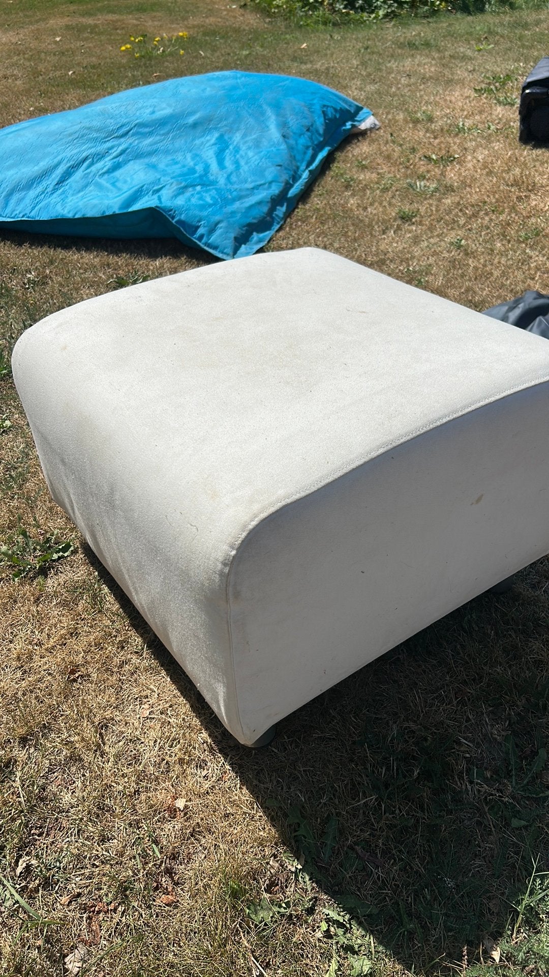 Poef Ikea wit, Ophalen, Zo goed als nieuw, Rechthoekig, 50 tot 75 cm