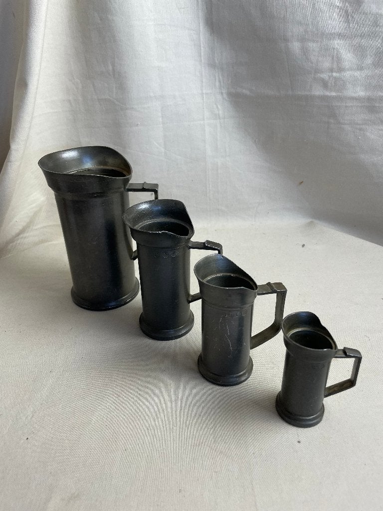 Tinnen kannetjes set, Antiek en Kunst, Ophalen of Verzenden