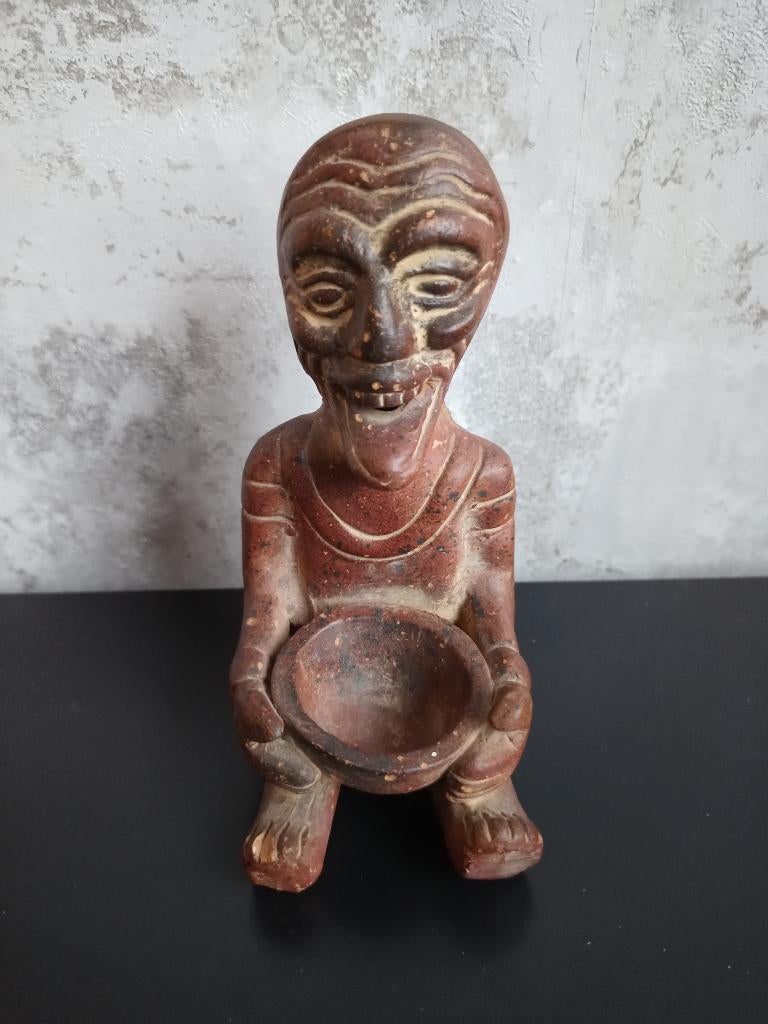 Terracotta Beeldje Mexicaans, Minder dan 20 cm, Ophalen of Verzenden, Steen of Keramiek, Beeld