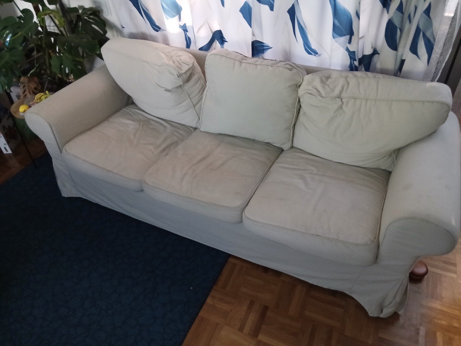 bank ikea ektorp 3 zits personen, Ophalen, Gebruikt, Driepersoons, 75 tot 100 cm