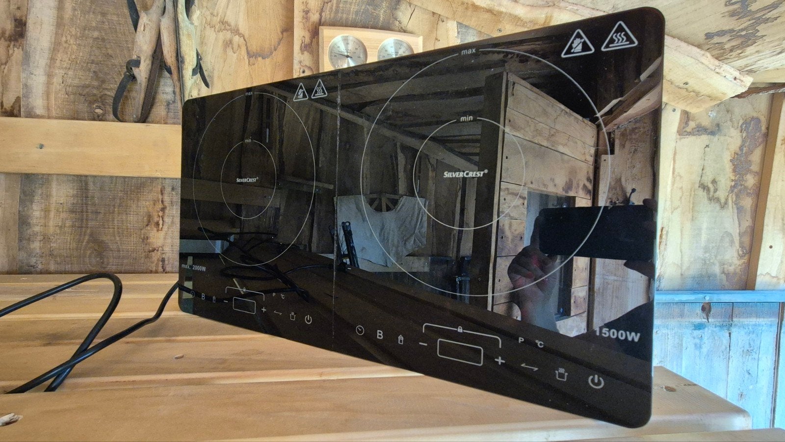 SilverCrest Inductiekookplaat - 2 zones, max 2000W, Ophalen