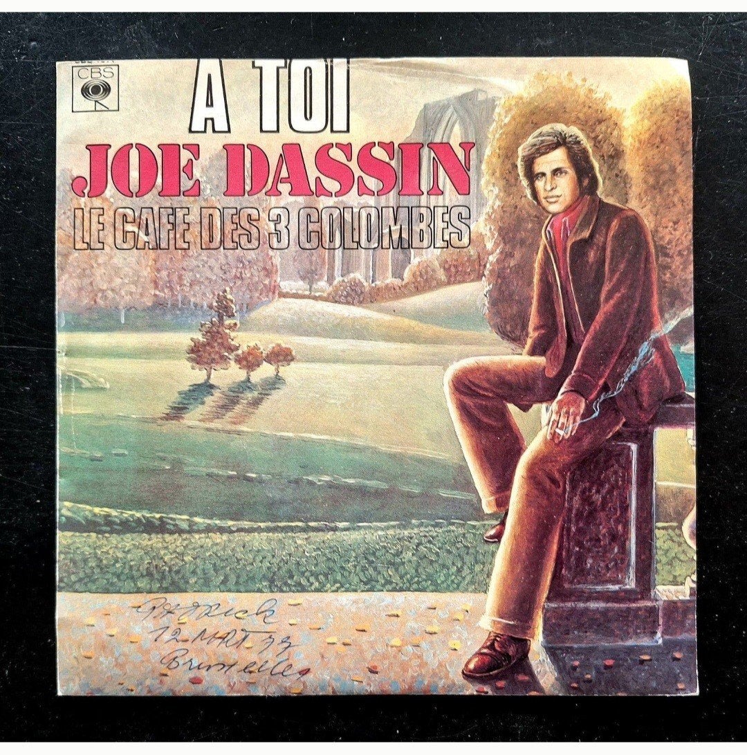 7"/SINGLE  JOE DASSIN - Á Toi/Le Café Des 3 Colombes, Ophalen of Verzenden, Gebruikt, Nederlandstalig