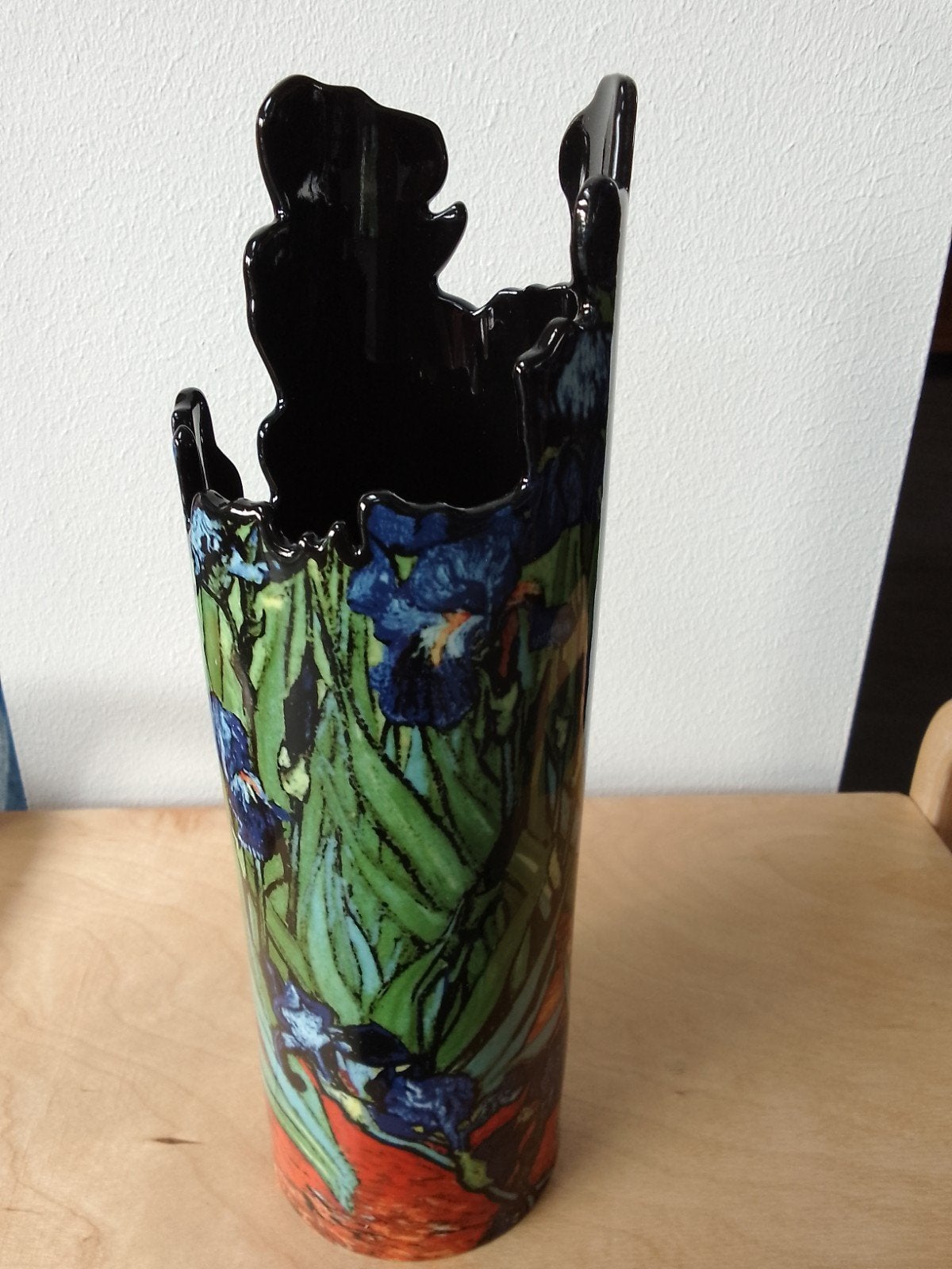 Kunstvaas Vincent van Gogh, Irissen, Ophalen of Verzenden