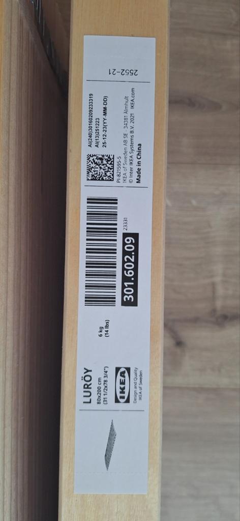 IKEA LURÖY Lattenbodem 80x200 cm, Huis en Inrichting, Ophalen of Verzenden, Nieuw, Eenpersoons, 80 cm