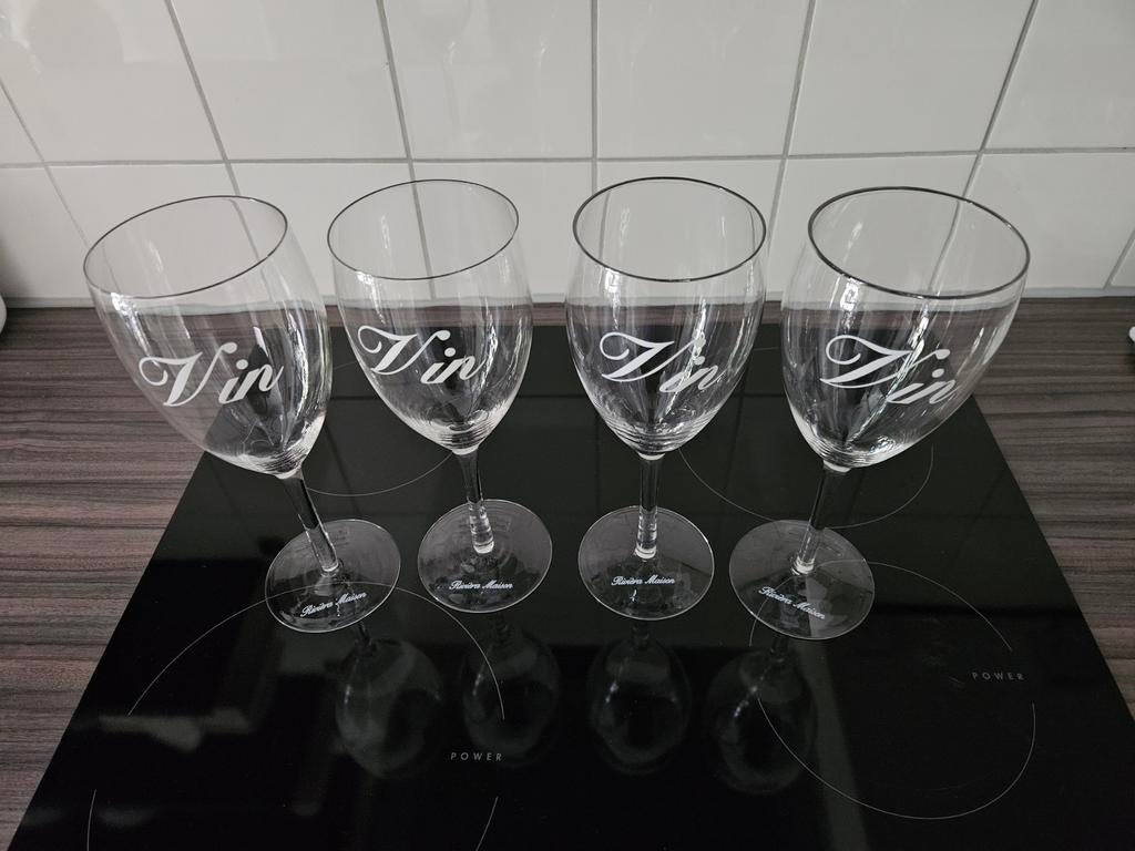 Riviera Maison wijnglazen Vin, Ophalen, Glas of Glazen, Overige stijlen, Glas