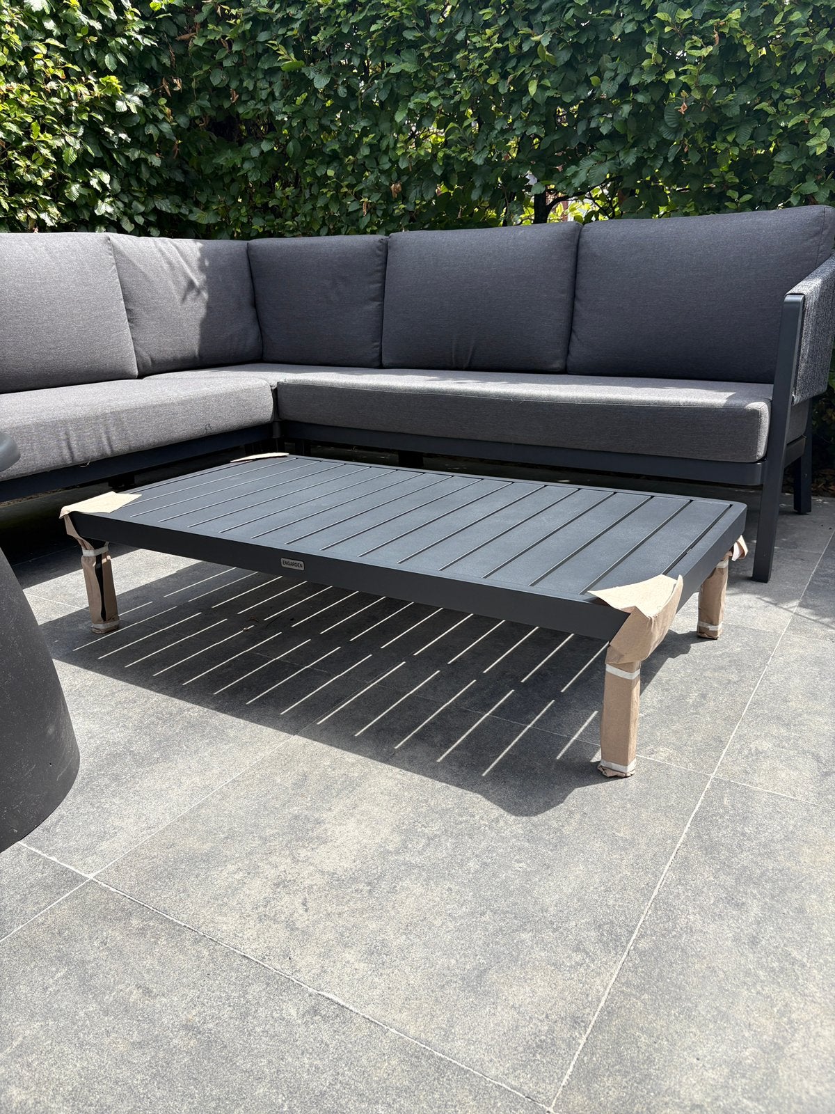 Engarden Arezzo salontafel antraciet aluminium, nieuw, Ophalen of Verzenden, Zo goed als nieuw, Aluminium