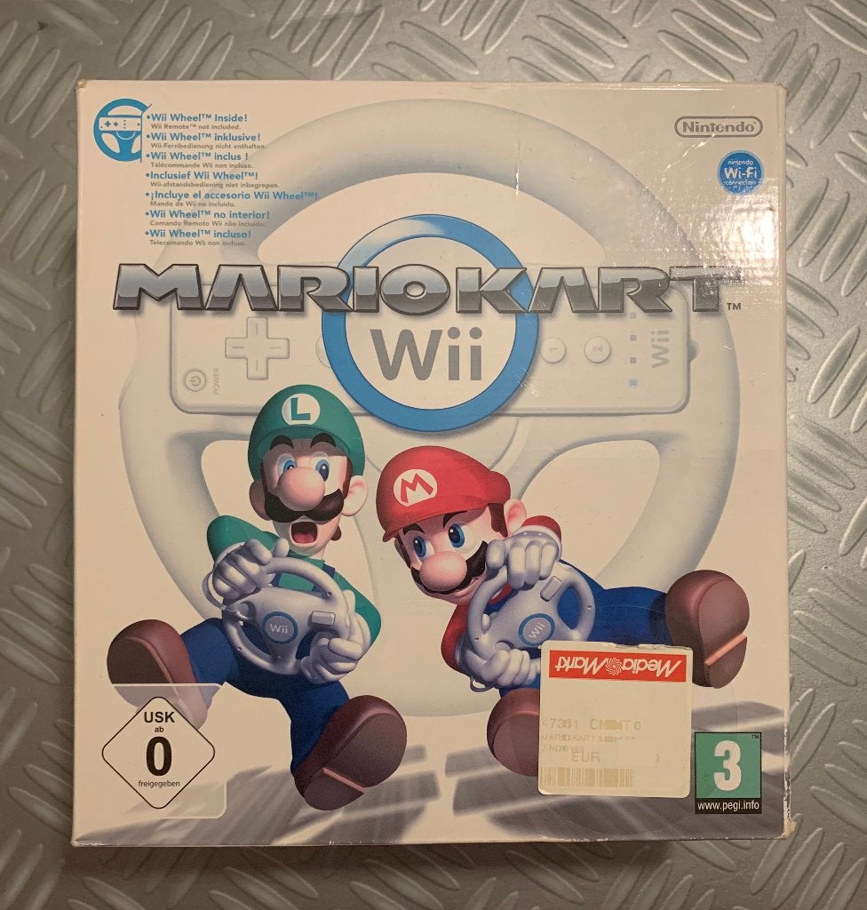 Nintendo Wii Mario Kart + Wheel Stuur racegame 2008, Spelcomputers en Games, Racen en Vliegen, Ophalen of Verzenden, Eén computer
