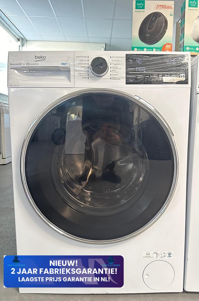 BEKO bPRO 500 WiFi 8KG Wasmachine SteamCure AddXtra 1400T, 1200 tot 1600 toeren, Info@adoswitgoed.nl, Refurbished, Ophalen of Verzenden