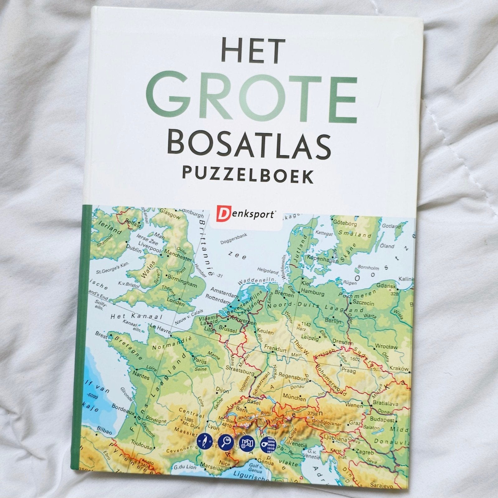 NU €12,50 ‼️ Het Grote Bosatlas Puzzelboek Denksport editie, Ophalen of Verzenden, Minder dan 500 stukjes, Nieuw