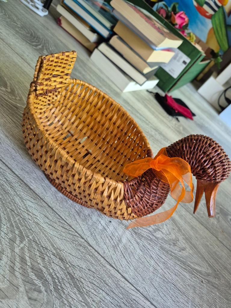 Decoratieve rieten eendenmand - Vintage stijl, Ophalen of Verzenden