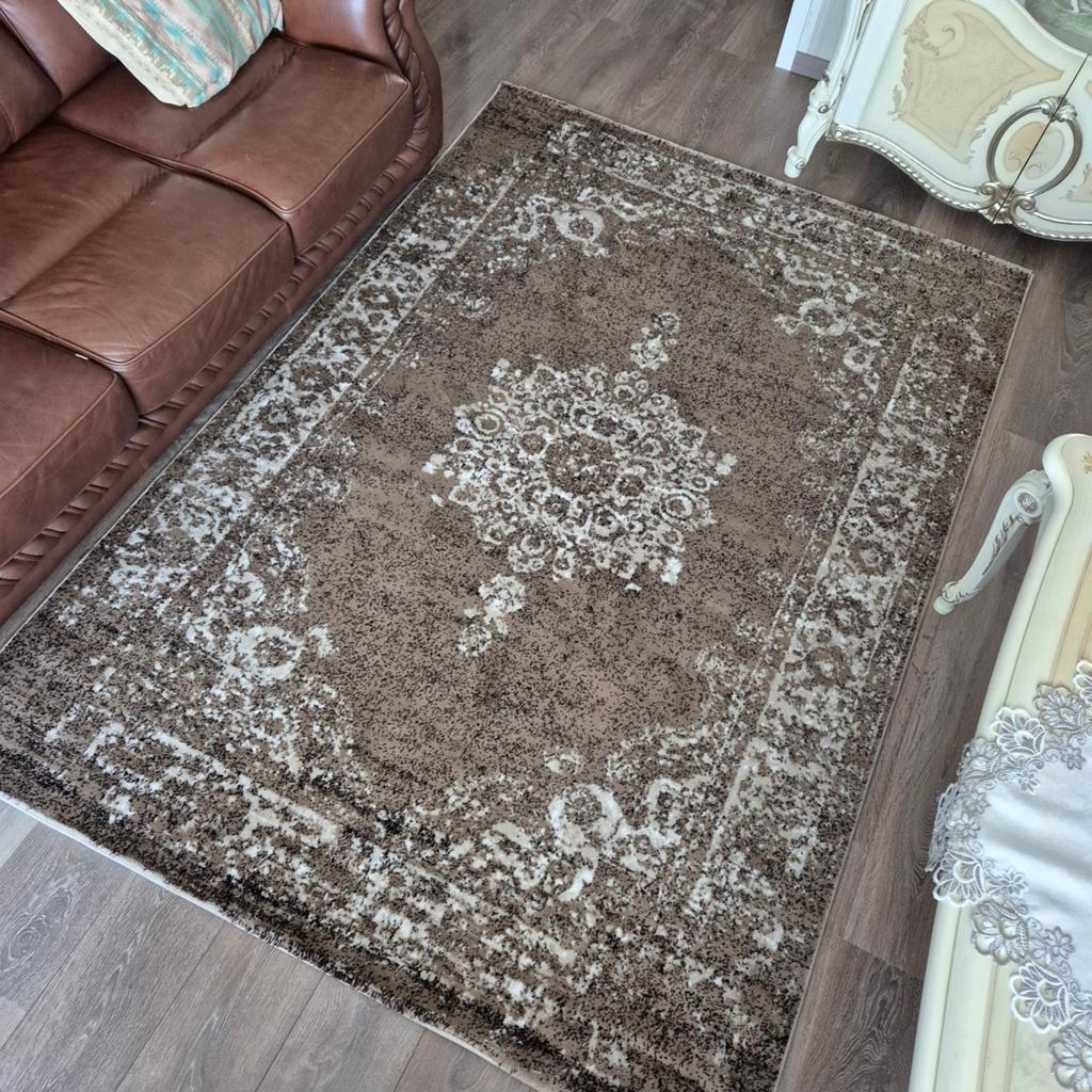 Vloerkleed met bruin met print   afmetingen: 160 x 230, Ophalen, Bruin, 150 tot 200 cm, 200 cm of meer
