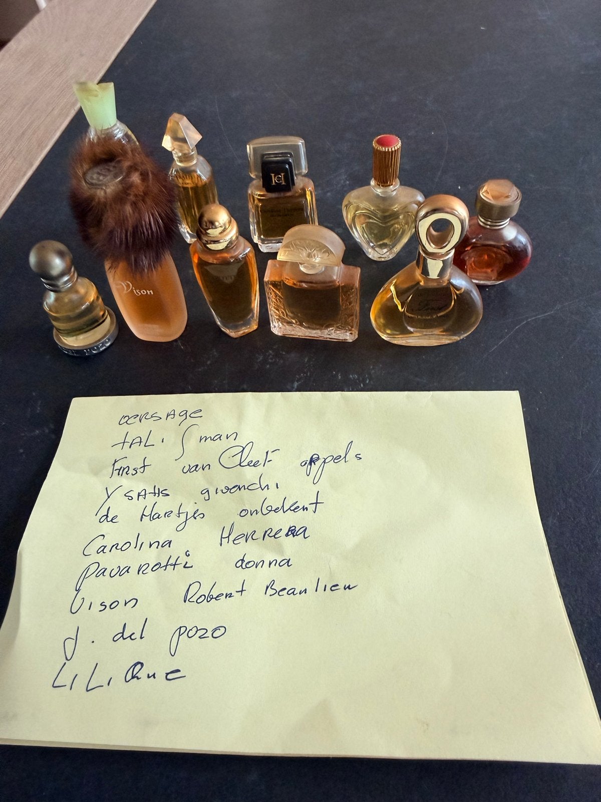 10 Luxe Vintage Miniatuur Parfums - Diverse Merken, Ophalen of Verzenden, Gebruikt