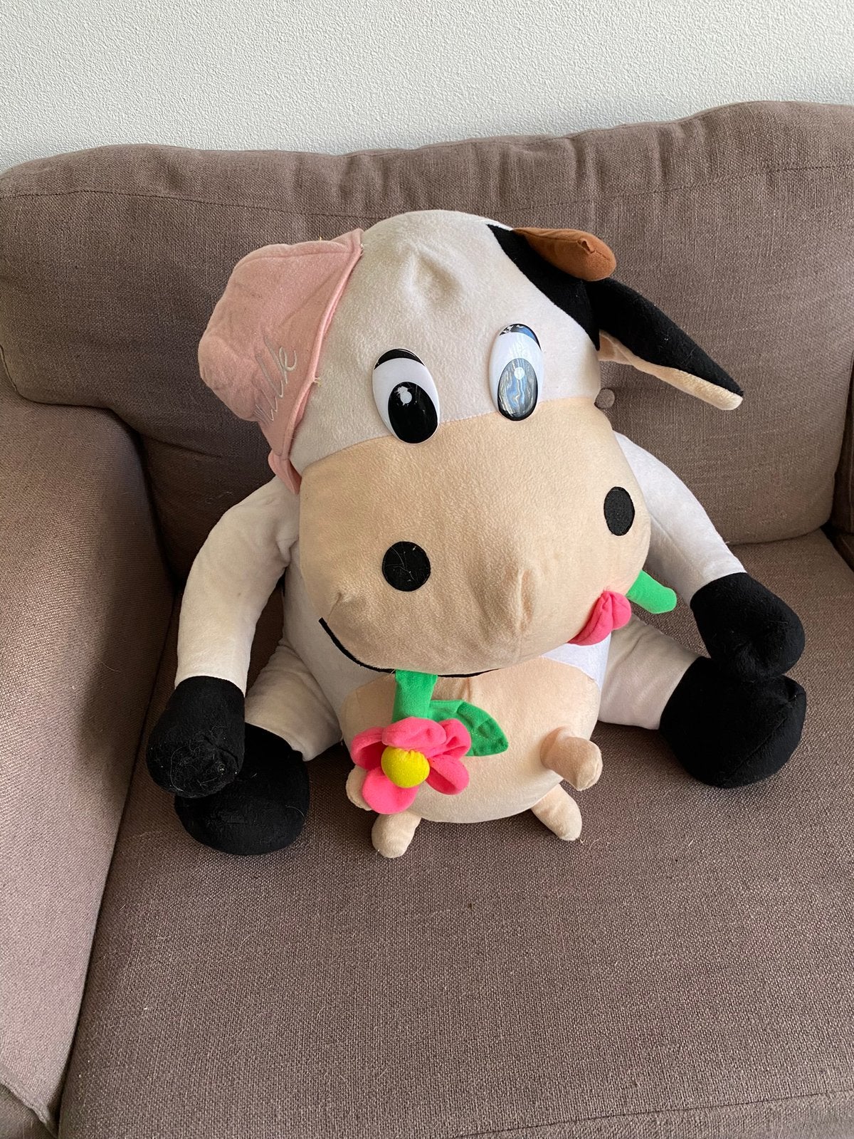 Grote pluche koe, Kinderen en Baby's, Ophalen, Zo goed als nieuw, Koe