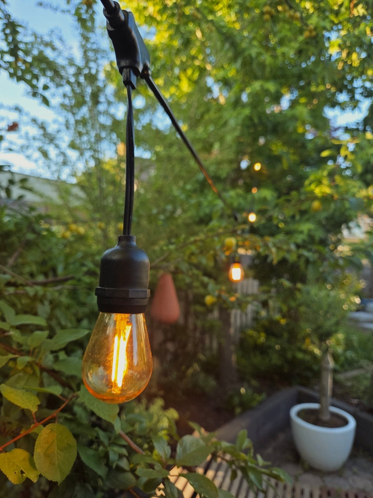 5x Koppelbare Lichtslingers Warm Licht 2000K - 10m/10 lampje, Tuin en Terras, Buitenverlichting, Kunststof, Minder dan 50 watt
