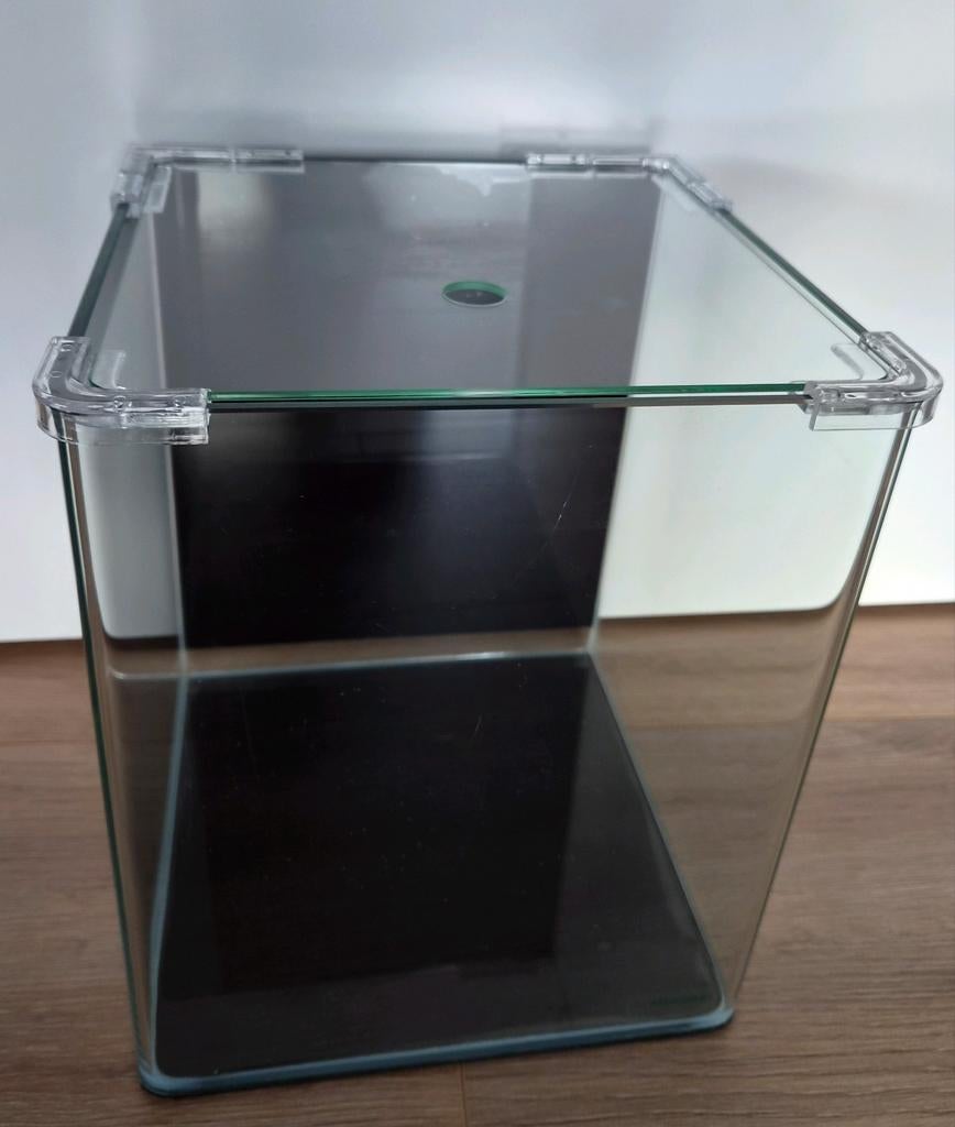 Dennerle 20l nano aquarium met vele extra's, Ophalen, Gebruikt, Leeg aquarium, Inclusief deksel
