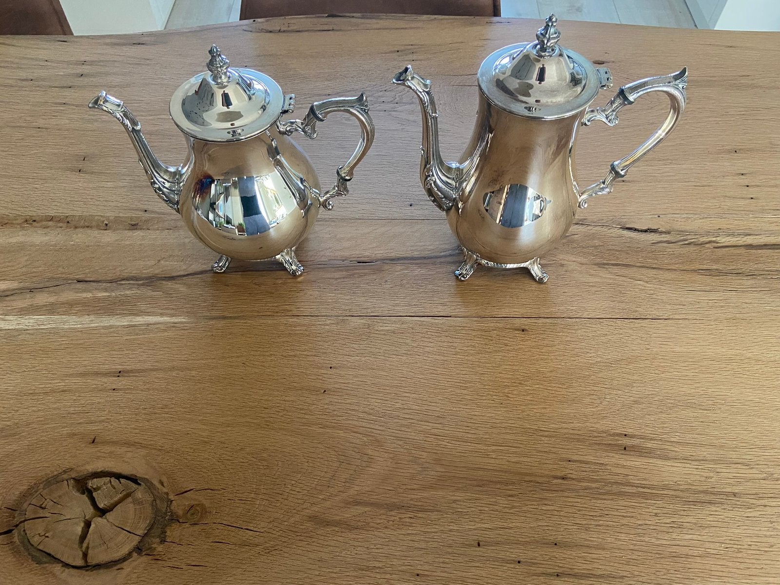 Koffie en thee set verzilverd, International zilver company, Ophalen of Verzenden