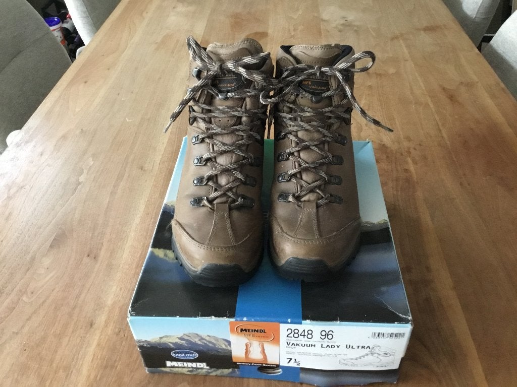 Te koop hoge wandelschoenen Meindl dames maat 7,5, Ophalen of Verzenden, Gebruikt, Schoenen