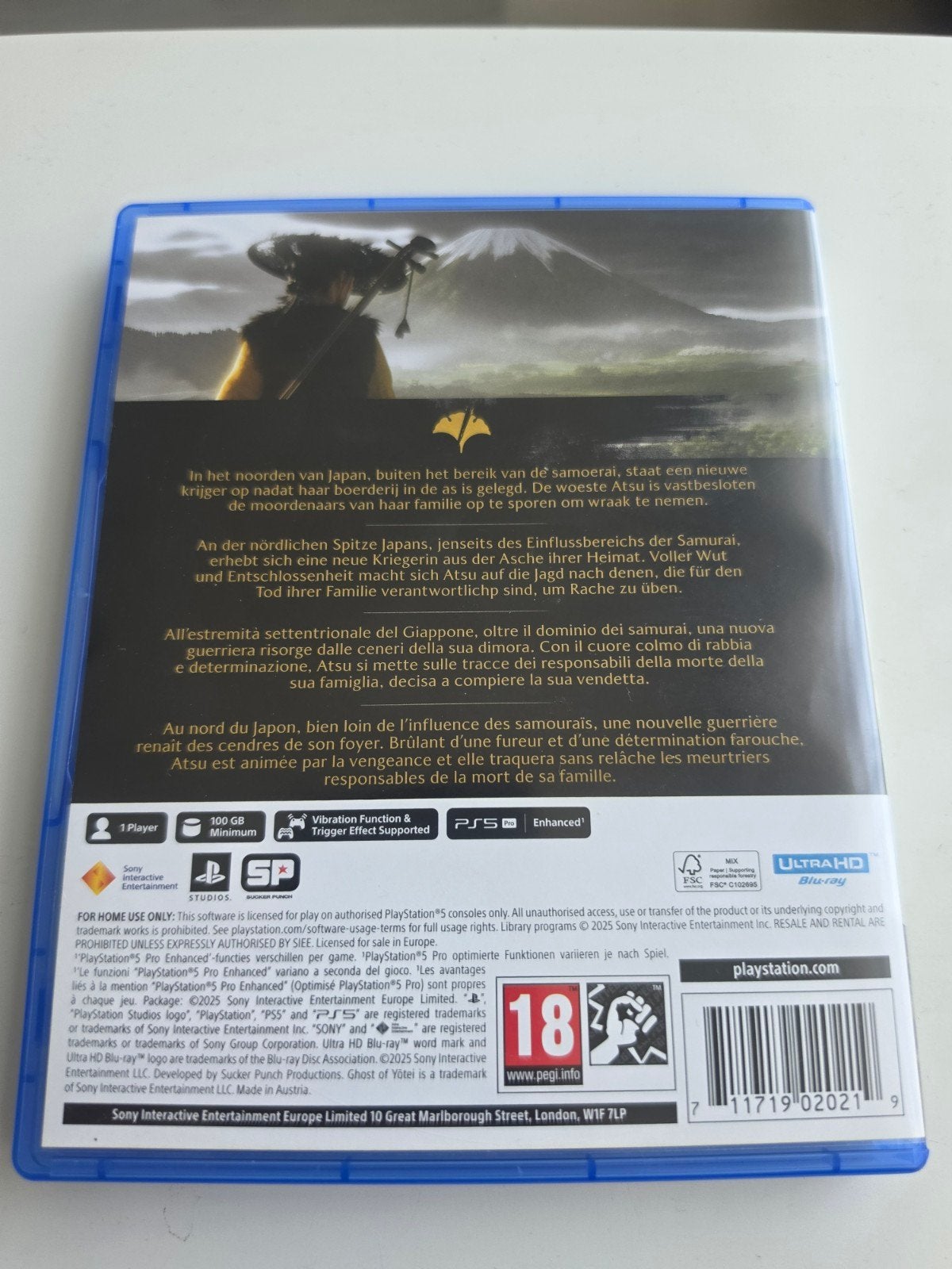 Ghost of Yotei voor Playstation 5 Lees Beschrijving Aub, Avontuur en Actie, Vanaf 18 jaar, Ophalen of Verzenden, 2207 Bridgepointe Pkwy, San Mateo, CA 94404, USA