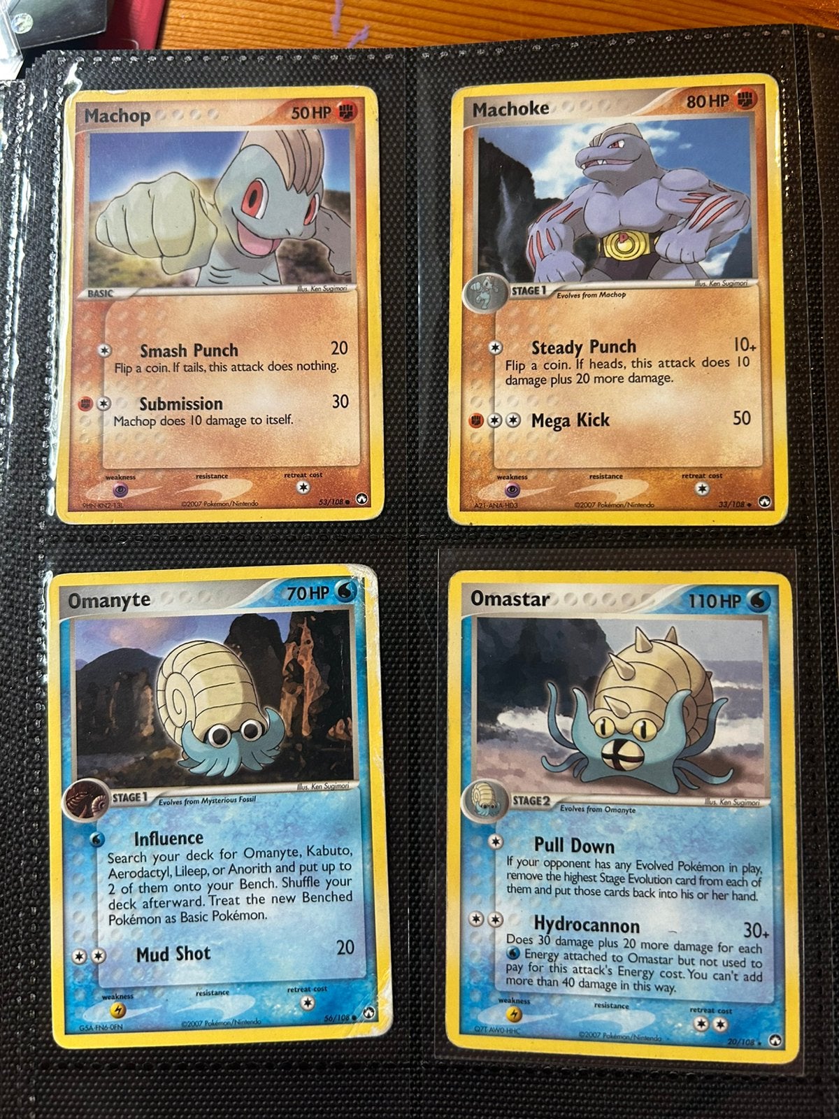 EX Power Keepers Pokémon Card Bundle Omastar Machoke, Ophalen of Verzenden, Zo goed als nieuw, Meerdere kaarten