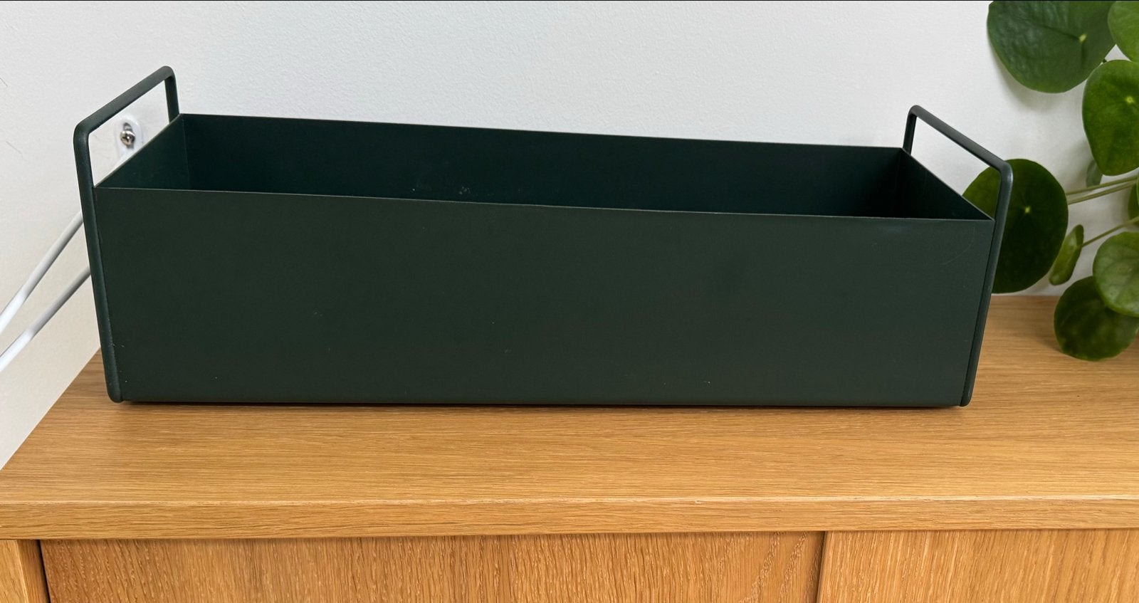 Ferm Living plantenbak small donker groen, Minder dan 30 cm, Ophalen of Verzenden, Zo goed als nieuw, Binnen